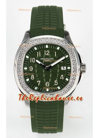 Patek Philippe Aquanaut 5267 Dial Verde Reloj Réplica con Movimiento de Cuarzo Suizo