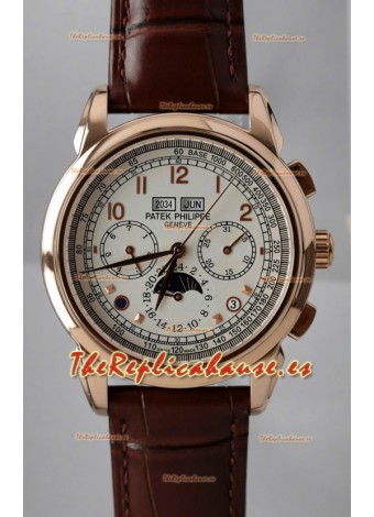 Patek Philippe Grand Complications 5270 Reloj Réplica Suizo con Caja en Oro Rosado Dial Blanco