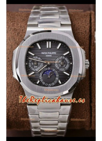 Patek Philippe Nautilus 5740 Perpetual Calendar Reloj Réplica Suizo Dial Acero Inoxidable Gris