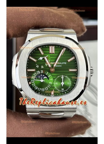 Patek Philippe Nautilus 5740 Calendario Perpetuo Acero Inoxidable Dial Verde Reloj Réplica Suizo
