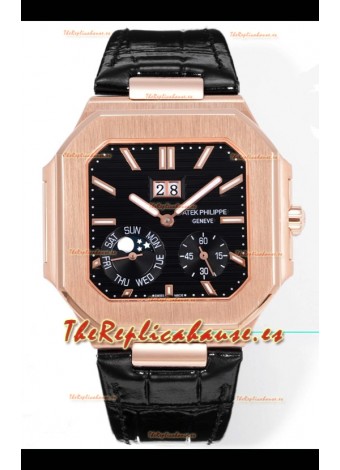 Patek Philippe Cubitus 5822 Caja Oro Rosado Dial Negro Reloj Réplica Suizo