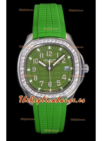 Patek Philippe Super Clone Aquanaut Reloj Acero Inoxidable Dial Verde 38.5MM