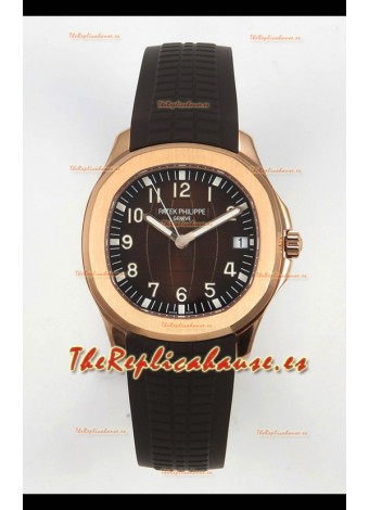 Patek Philippe Super Clone Aquanaut 5167 904L Oro Rosado Reloj Dial Marron