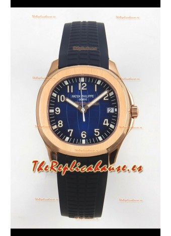 Patek Philippe Super Clone Aquanaut 5167 SC324 Movement 904L Rose Dial Dorado Azul Watch 