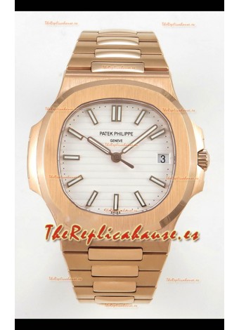 Patek Philippe Super Clone Nautilus 5711/1R-001 in Rose Dial Dorado Blanco