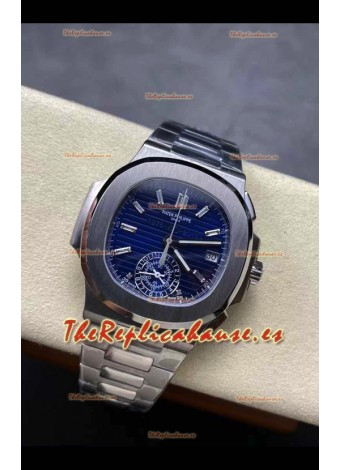 Patek Philippe Nautilus 5980/1A 40th Anniversary Chronograph Caja Acero en Dial Morado - Réplica Espejo 1:1