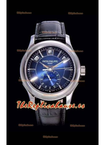Patek Philippe Complications MoonPhase 5205-001 Reloj Réplica Suizo a Espejo 1:1 Dial Azul
