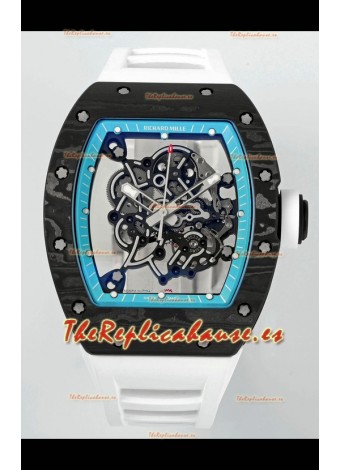 Richard Mille RM055 Caja Carbono Negra Llantas Azules Reloj Superclone 1:1 Genuino Tourbillon