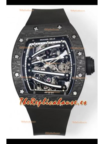Richard Mille Super Clone RM59-01 Caja Carbono NTPT Dial Negro Reloj Réplica Suizo