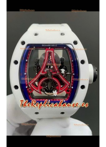 Richard Mille RM52-03 Paris Saint-Germain Tourbillon Cerámica Blanca Reloj Réplica Suizo 