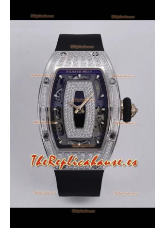 Richard Mille Super Clone RM07-01 Pavimentado en Diamantes Caja Acero 904L Automatic Reloj Réplica