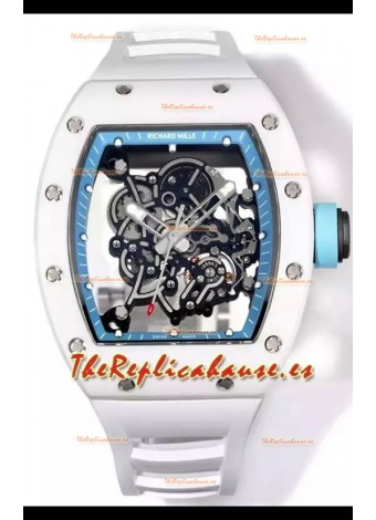 Richard Mille Super Clone RM055 Caja Cerámica con Reloj Genuino Tourbillon