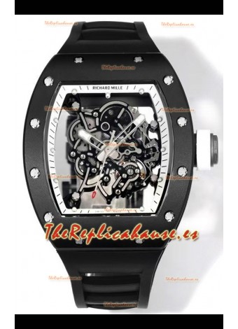 Richard Mille Super Clone RM055 Caja Cerámica con Reloj Genuino Tourbillon