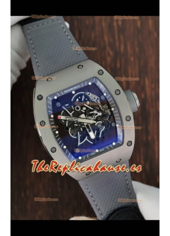 Richard Mille Super Clone RM055 Reloj Cerámica/Titanio Caja Gris con Genuino Tourbillon