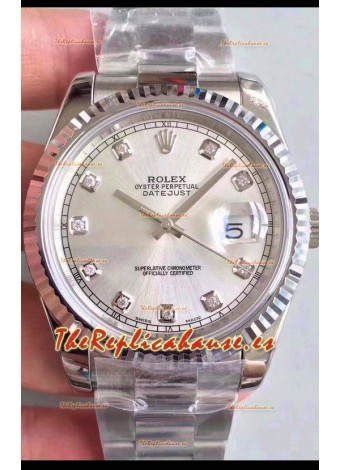 Rolex Datejust 41MM Movimiento Cal.3135 Reloj Réplica Suiza en Acero 904L / Dial Acero