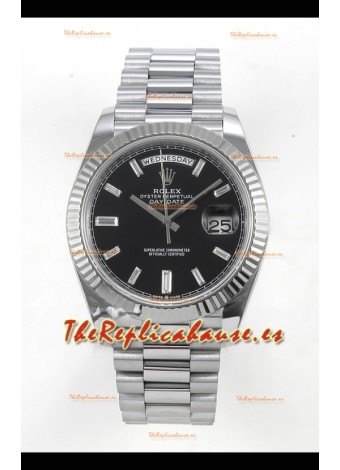 Rolex Day Date Super Clone Dial Negro 40MM 188 Gramos Reloj Réplica Suizo