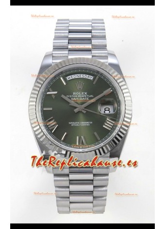 Rolex Day Date Super Clone Dial Verde 40MM 188 Gramos Reloj Réplica Suizo