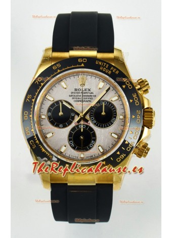 Rolex Daytona Super Clone 116518 Oro Amarillo Dial Meteorito Movimiento Original Cal.4130