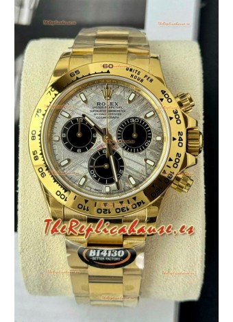 Rolex Daytona Super Clone 116519LN Dial Meteorito Movimiento Cal.4130 - Caja Oro Amarillo