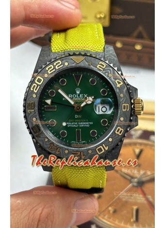 Rolex GMT Masters DiW Desert Caja de Carbono Reloj Réplica Suizo Dial Verde 