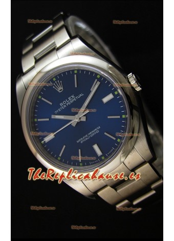 Rolex Oyster Perpetual Cal.3132 Movimiento Suizo Dial Azul Correa tipo Ostra - Último Reloj de Acero 904L