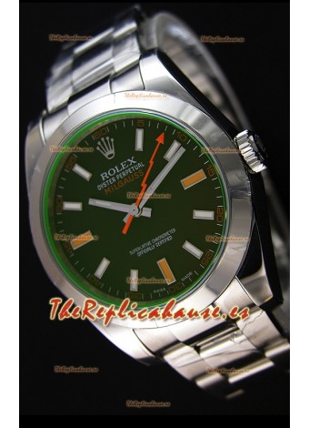 Rolex Milgauss 116400M Reloj Suizo con Dial en Negro - Último Reloj de Acero 904L