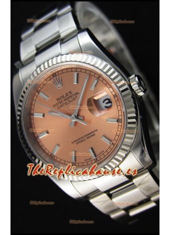 Rolex Datejust 36MM Cal.3135 Movement Reloj Réplica Suizo Dial Champange Oyster Strap - Ultimate 904L Steel Watch 