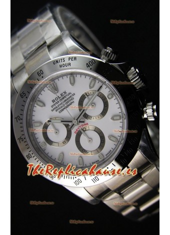 Rolex Cosmograph Daytona 116520 Movimiento Original Cal.4130 Dial Blanco - Último Reloj de Acero 904L