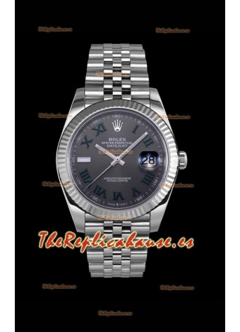Rolex Datejust Edición Wimbledon Reloj Réplica Japonés - Dial Gris en 41MM 