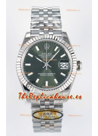 Rolex Super Clone Datejust ETA 2688 Movement 31MM Reloj Caja Acero Inoxidable Dial Verde