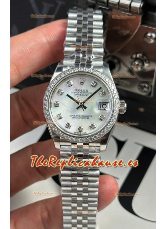 Rolex Super Clone Datejust ETA 2688 Movement 31MM Reloj Caja Acero Inoxidable Dial Perla