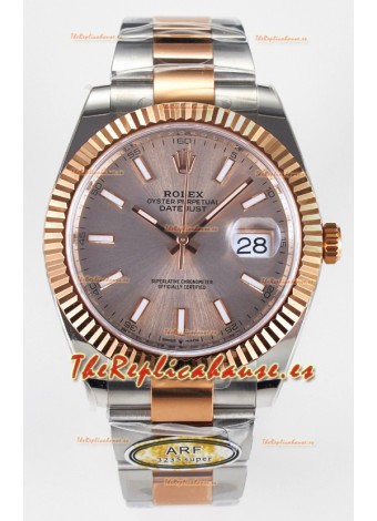 Rolex Super Clone Datejust ETA 3235 Movement 41MM Reloj y Dial Chapados en Oro Rosado Dos Tonos