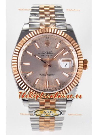 Rolex Super Clone Datejust ETA 3235 Movement 41MM Reloj y Dial Chapados en Oro Rosado Dos Tonos