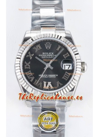 Rolex Super Clone Datejust ETA 2688 Movement 31MM Acero Inoxidable Reloj Dial Gris 