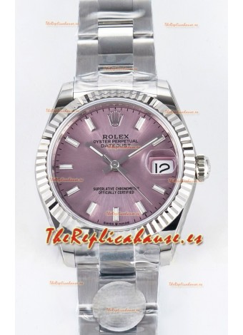 Rolex Super Clone Datejust ETA 2688 Movement 31MM Reloj Acero Inoxidable Dial Rosa 