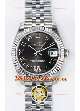 Rolex Super Clone Datejust ETA 2688 Movement 31MM Acero Inoxidable Reloj Dial Gris 