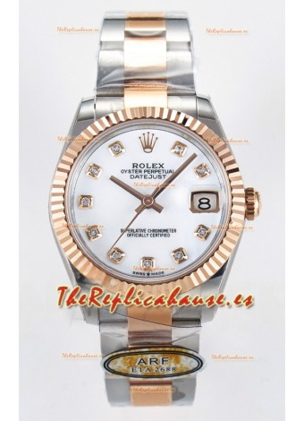 Rolex Super Clone Datejust ETA 2688 Movement 31MM Dial Oro Rosado Dos Tonos