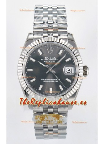 Rolex Super Clone Datejust ETA 2688 Movement 31MM Acero Inoxidable Case Reloj Dial Gris
