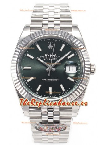 Rolex Datejust 126334 41MM Cal.3135 72 Hours Energía Dial Verde Réplica Espejo 1:1 en 904L 