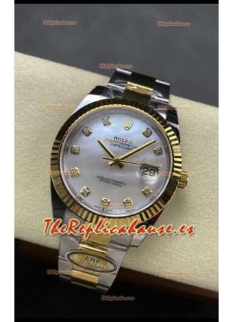 Rolex Datejust M126333 41MM ETA3235 72 Horas Energía Dial Perla Oyster Réplica Espejo 1:1 Oro Amarillo Acero 904L