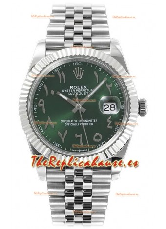 Rolex Datejust M126300 41MM ETA3235 Dial Verde Arábigo - Caja Acero 904L