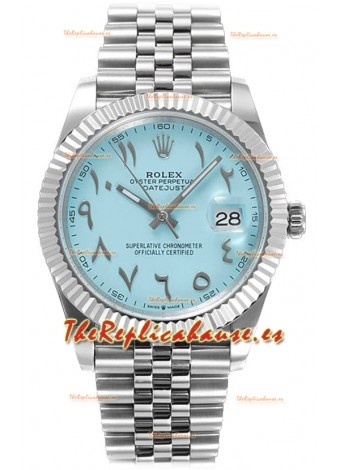 Rolex Datejust M126300 41MM ETA3235 Dial Arábico Azul Tiffany - Caja Acero 904L