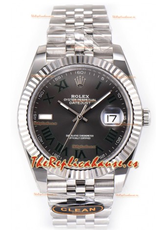 Rolex Datejust 126334 Wimbledon 41MM ETA3235 72 Horas Energía Dial Slate Jubilee Réplica Espejo 1:1