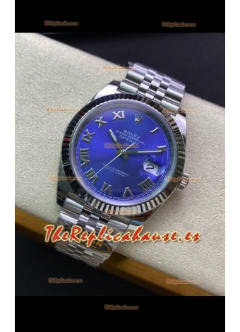 Rolex Datejust 41MM  Reloj Réplica Suizo Acero 904L Dial Azul - Réplica a Espejo 1:1
