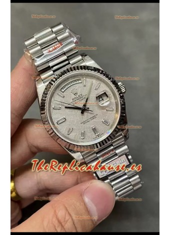 Rolex Day Date Presidencial Acero 904L 40MM - Dial Gris Calidad Espejo 1:1