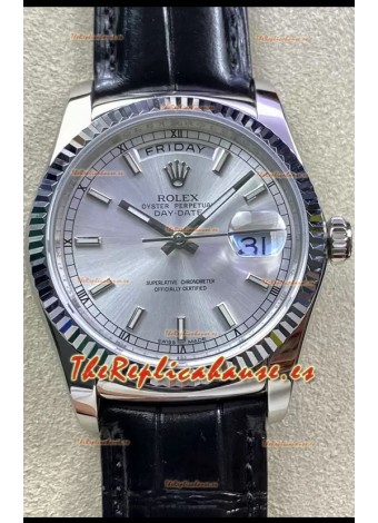 Rolex Day Date Reloj Acero 904L Dial Acero 36MM - Calidad Espejo 1:1