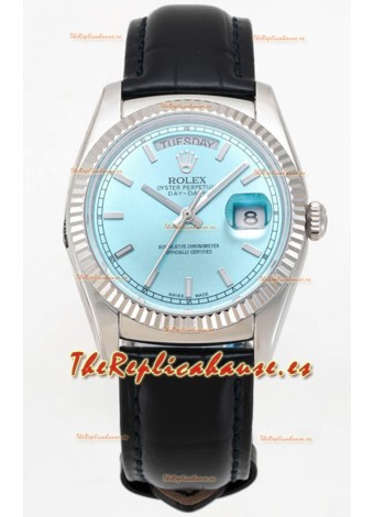 Rolex Day Date Reloj Caja Acero 904L Dial en Azul Ice 36MM - Calidad Espejo 1:1