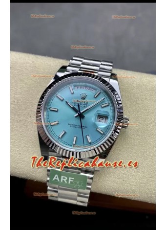 Rolex Day Date 904L Acero Inoxidable Reloj Dial Azul Tiffany 40MM - Calidad Espejo 1:1