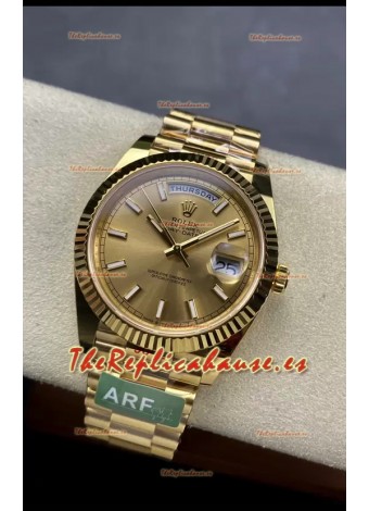 Rolex Day Date Presidential Reloj Oro Amarillo 18K 40MM - Dial Dorado Calidad Espejo 1:1