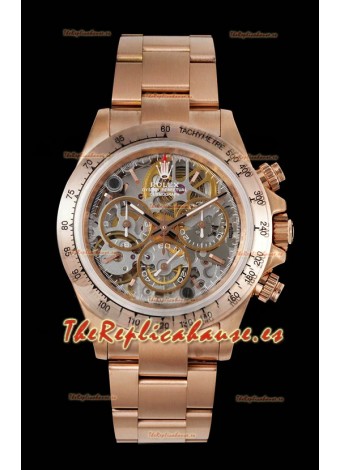 Rolex Daytona Super Clone Edición "Artisans De Genève - Glacier" Reloj Oro Rosado